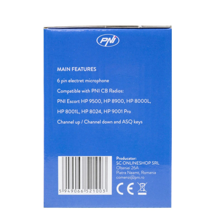 Micrófono CB para PNI Escort HP 9500, HP 8900, HP 8000L