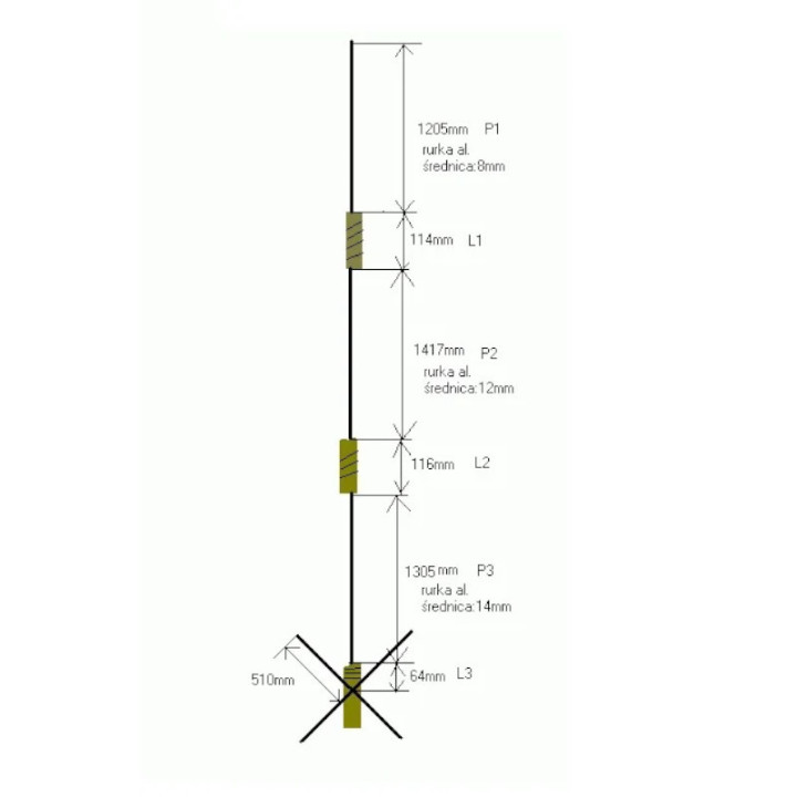 DIAMOND F23 Antena base VHF (2M)