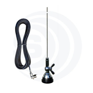 Sirio SMA 108-550S Antena móvil 1/4″ Inox (108-550 Mhz) con base S