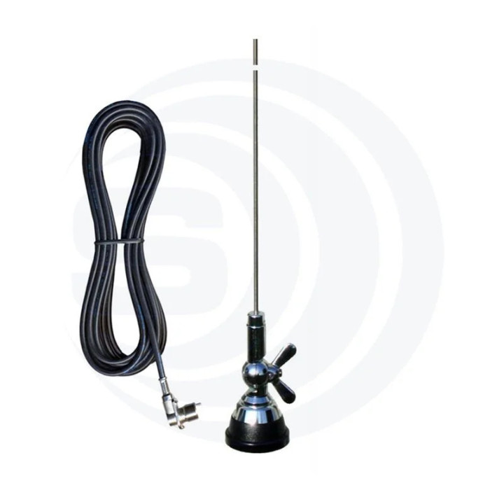 Sirio SMA 108-550S Antena móvil 1/4″ Inox (108-550 Mhz) con base S