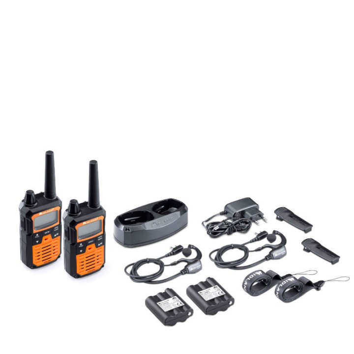 Midland XT70-PRO H&W Pareja Walkies PMR-446 con maletín