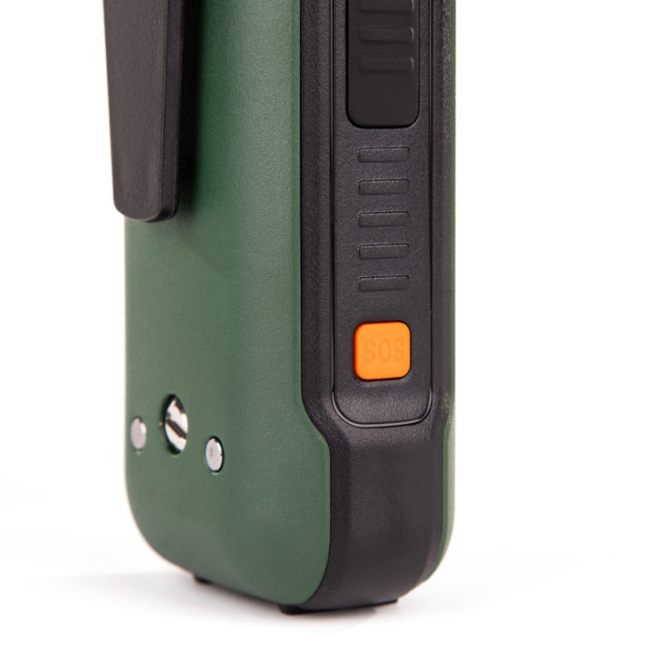 Dynascan F-15 Pareja Walkies verdes uso libre sumergibles con microauriculares