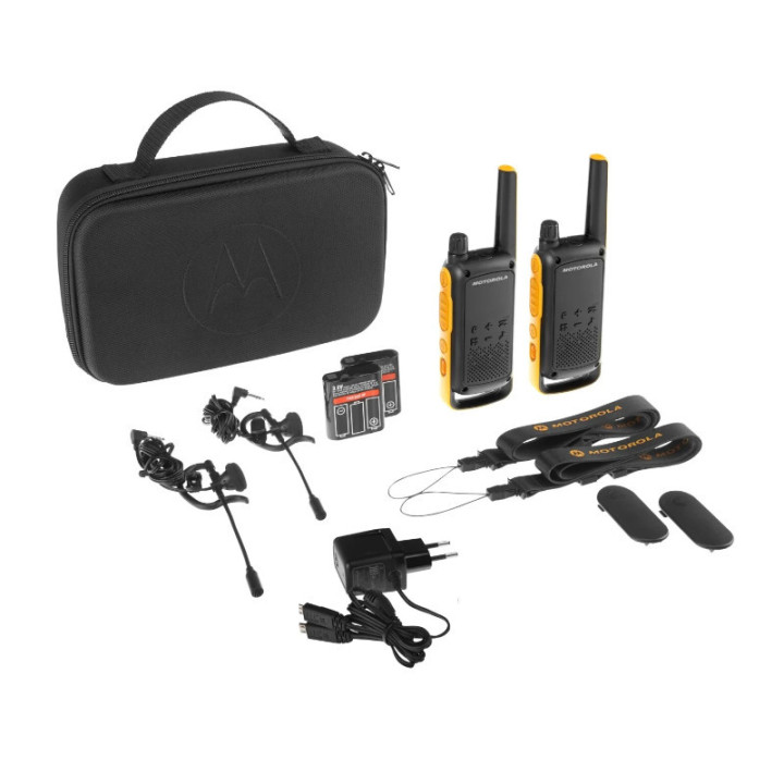 Motorola TALKABOUT T82 Extreme, pareja de Walkies PMR-446 con maletín