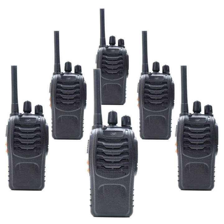 PNI PMR R40 PRO Pack 6x Walkie-talkies PMR-446 con microauriculares