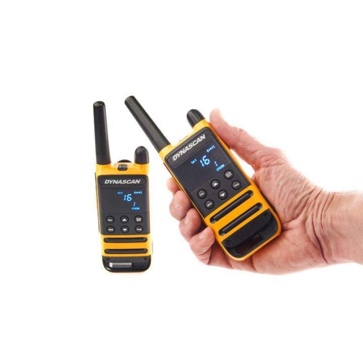 Dynascan P19 Pareja Walkies PMR-446 uso libre con estuche y auriculares