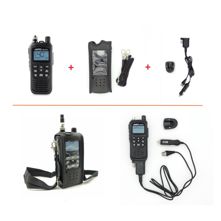 Pack walkie CB Jopix CB-514 + Funda + Kit para automóvil