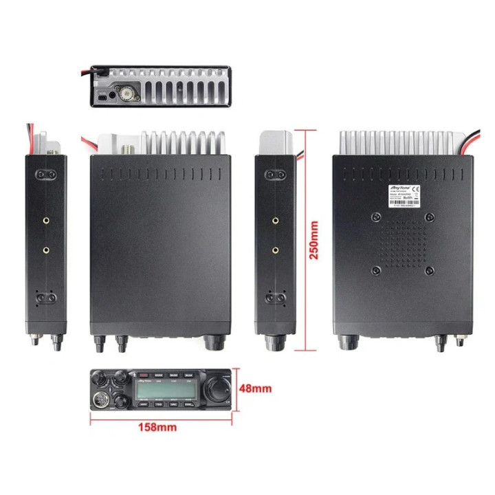Jopix AT-6666PRO Emisora móvil 10m radioaficionados multimodo 80W